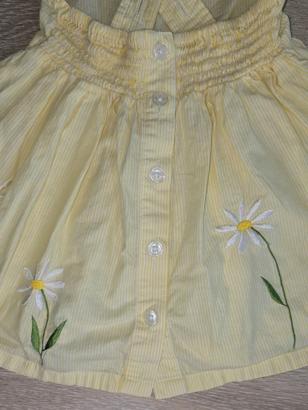 GAP Yellow Daisy Embroidered Sundress with Bloomers 12-18 Mos.